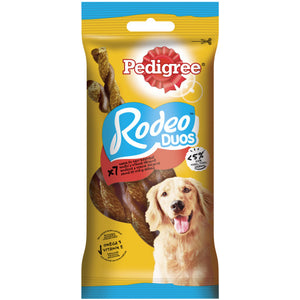 PEDIGREE Delicii pentru caini Rodeo Duos, cu  Vita si branza 123g