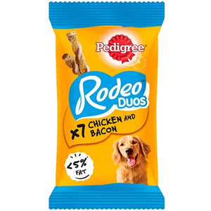 PEDIGREE Delicii pentru caini Rodeo Duos, cu Pui si sunca 123g