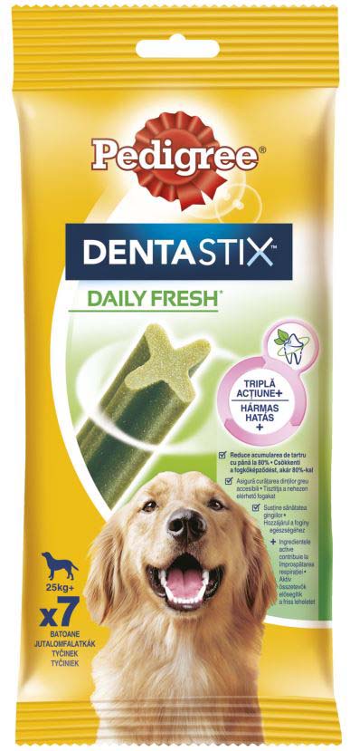 PEDIGREE Delicii pt. caini DentaStix Fresh Talie Mare (25kg+), 7 buc, 270g