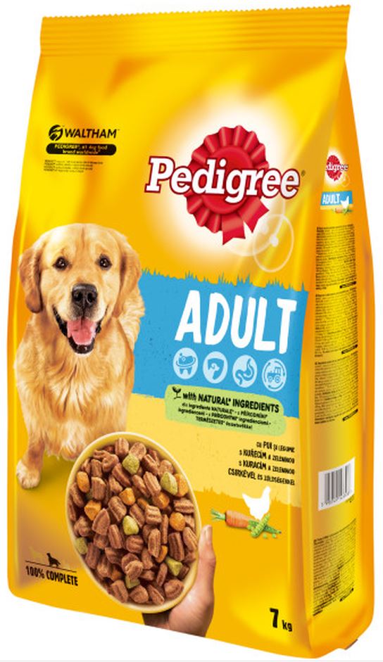 PEDIGREE Hrana uscata pentru caini Adult, cu Pasare si Legume 7 kg