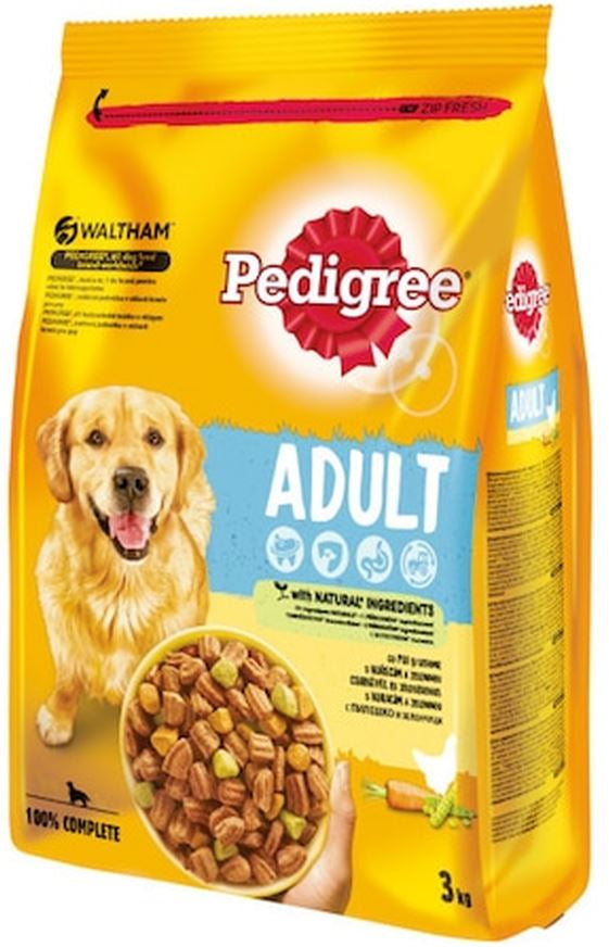 PEDIGREE Hrană uscată pentru câini adulţi, cu Pui şi Legume 3kg - Maxi-Pet.ro