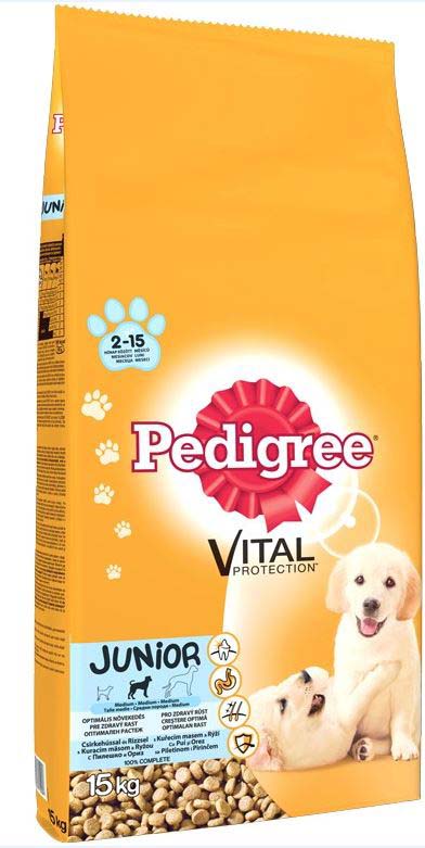 PEDIGREE Hrana uscata pentru catei JUNIOR Talie Medie, cu Pui si Orez 10kg