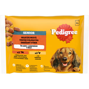 PEDIGREE Mix Plicuri hrana umeda in jeleu cu Vita si Pui 4x100g