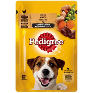 Hrana umeda pentru caini Pedigree Adult Pui si Legume 100 g