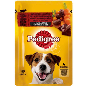 PEDIGREE Plic hrana umeda pt caini Adult, cu Vita si Miel in sos 100g