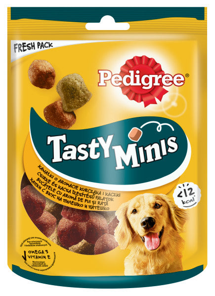 PEDIGREE Tasty Minis cu Pui şi Raţă 130g - Maxi-Pet.ro