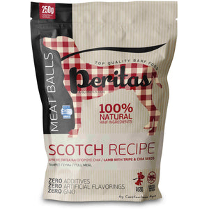 PERITAS Meniu Scotian, hrana congelata pentru caini, chiftelte Miel si Pui 250g