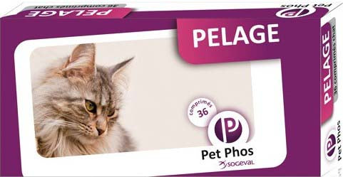 PET PHOS Felin Pelage Supliment vitamino-mineral pt pisici, 36 tablete