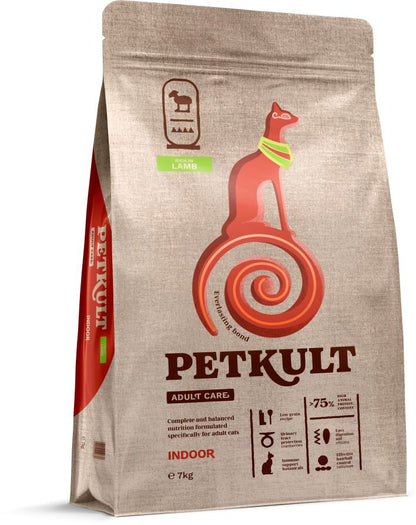 PETKULT Adult Care INDOOR pentru pisici, continut ridicat de Miel 7kg