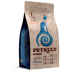 PETKULT Adult Care STERILISED pentru pisici, cu Somon 2kg