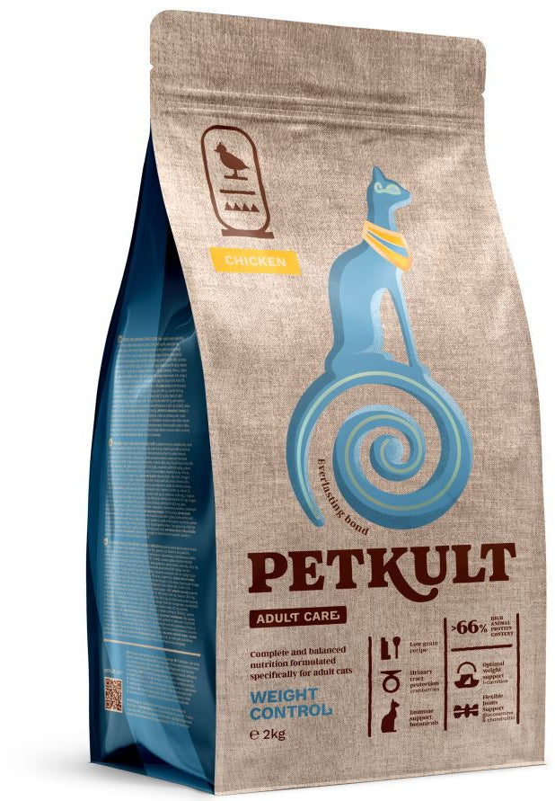PETKULT Adult Care WEIGHT CONTROL pentru pisici, cu Pui 2kg