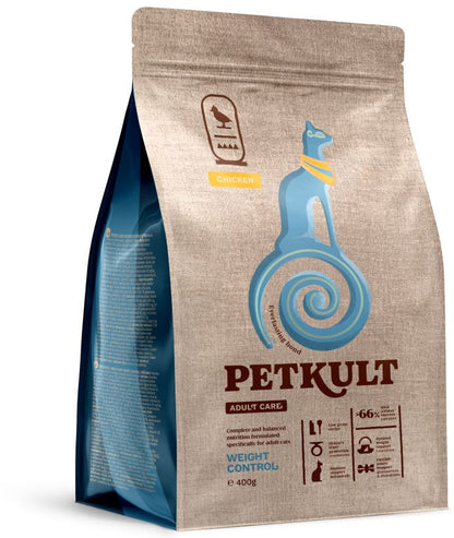 PETKULT Adult Care WEIGHT CONTROL pentru pisici, cu Pui 400g