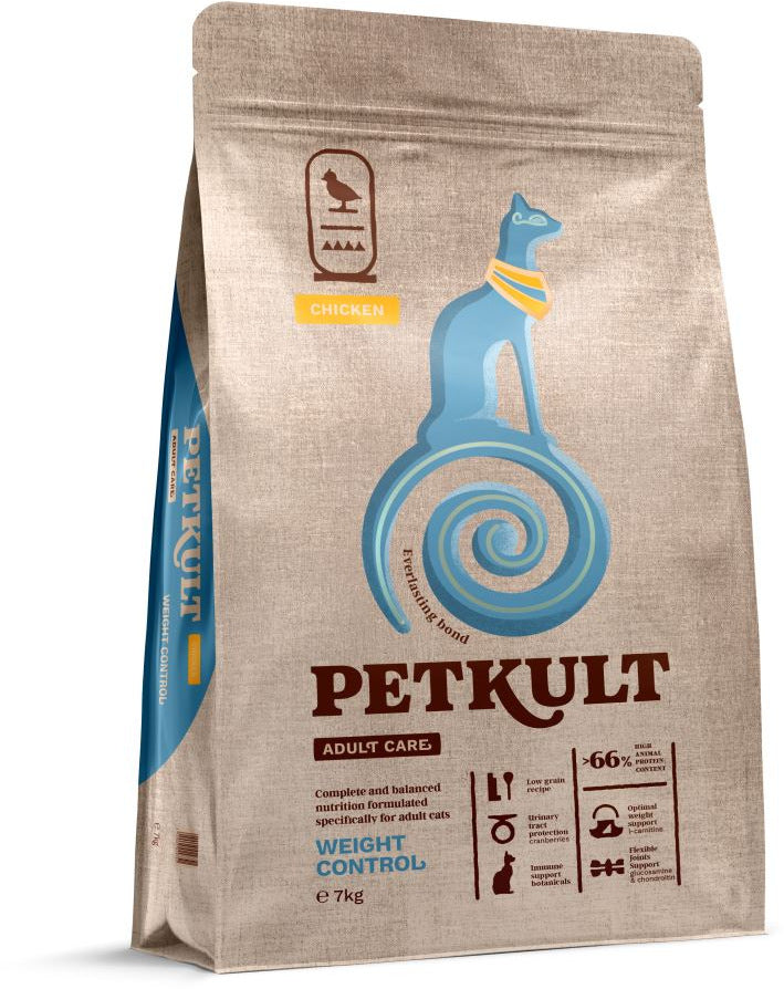 PETKULT Adult Care WEIGHT CONTROL pentru pisici, cu Pui 7kg