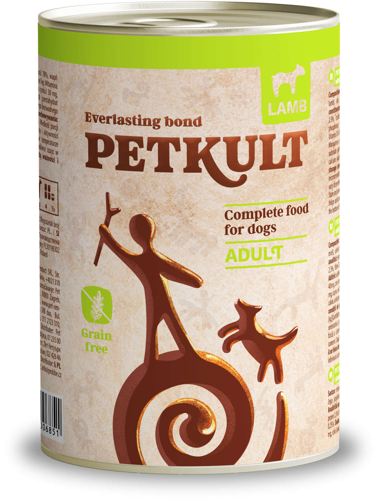 PETKULT Conserva pentru caini, cu Miel 400g