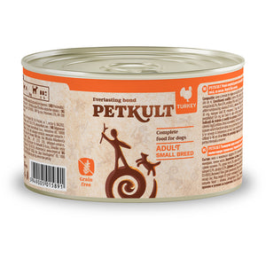 PETKULT Conserva pentru caini de talie mica, Curcan 185g