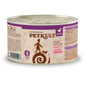 PETKULT Conserva pentru caini de talie mica, JUNIOR, cu Rata 185g