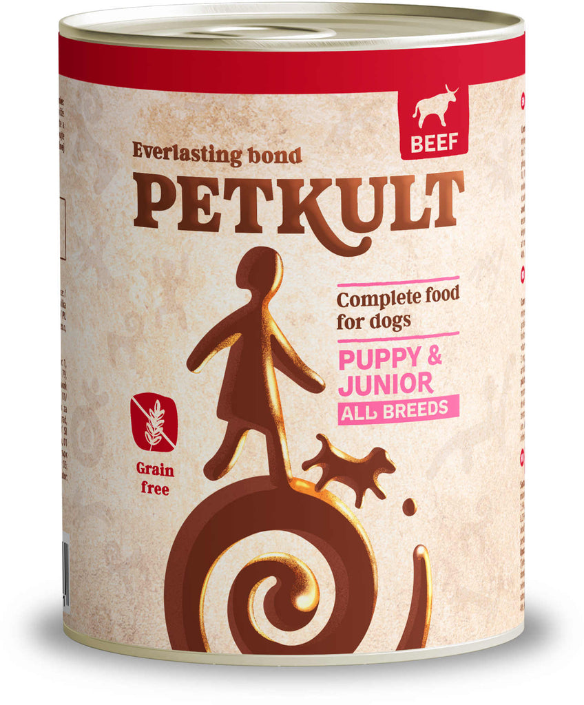 PETKULT Conservă pentru câini JUNIOR, cu Vită - Maxi-Pet.ro