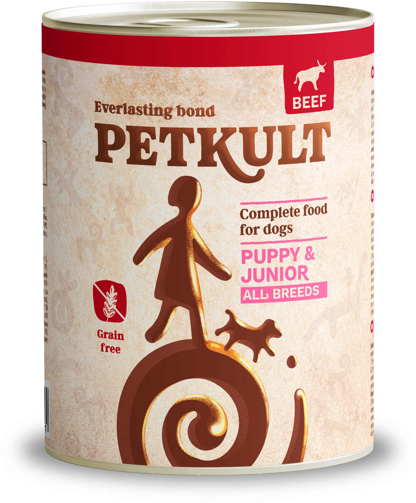PETKULT Conserva pentru caini JUNIOR, cu Vita 800g