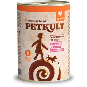 PETKULT Conserva pentru caini JUNIOR, Curcan 400g