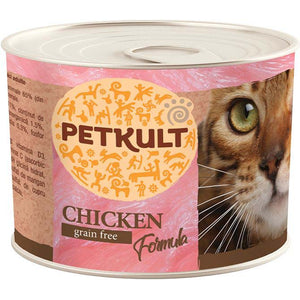 PETKULT Conserva pentru pisici, cu Pui 185g