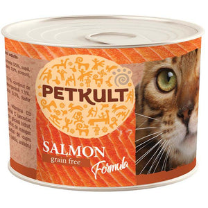 PETKULT Conserva pentru pisici, cu Somon 185g