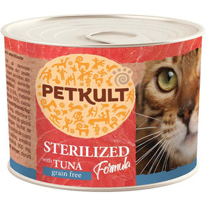 PETKULT Conserva pentru pisici sterilizate, cu Ton 185g