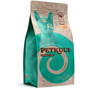 PETKULT Probiotic Care EXIGENT pentru pisici, continut ridicat de Curcan 2kg