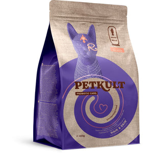 PETKULT Probiotic Care HAIR&SKIN pentru pisici, cu Somon proaspat 400g