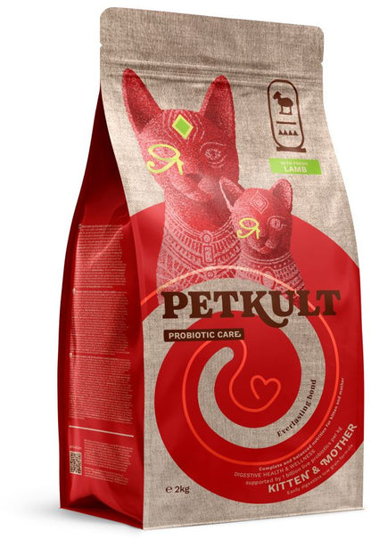 PETKULT Probiotic Care KITTEN&MOTHER pentru pisici, cu Miel proaspat 2kg