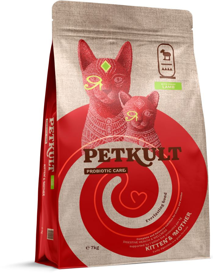 PETKULT Probiotic Care KITTEN&MOTHER pentru pisici, cu Miel proaspat 7kg