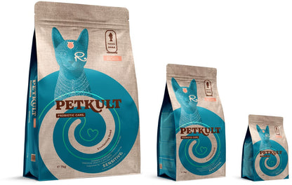 PETKULT Probiotic Care SENSITIVE pentru pisici, continut ridicat de Somon 