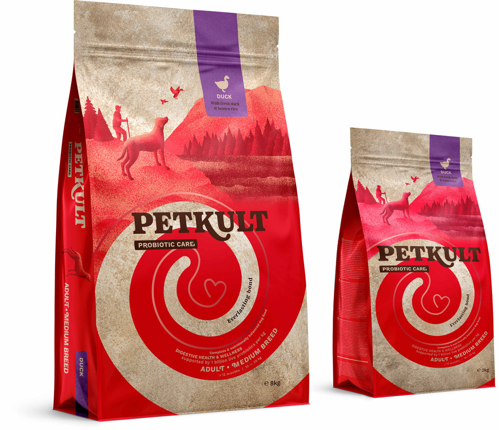 PETKULT Probiotics Adult medium, talie medie, Rata si orez
