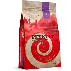 PETKULT Probiotics Adult medium, talie medie, Rata si orez 8kg