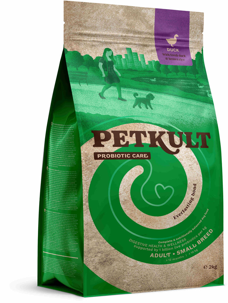 PETKULT Probiotics Adult small, talie mica, Rata si orez 2kg