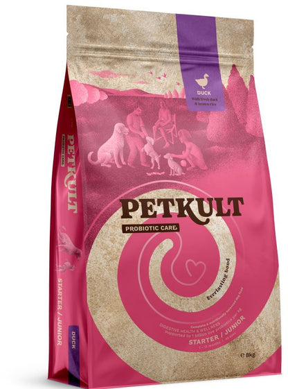 PETKULT Probiotics STARTER & JUNIOR, Rata si orez 8kg
