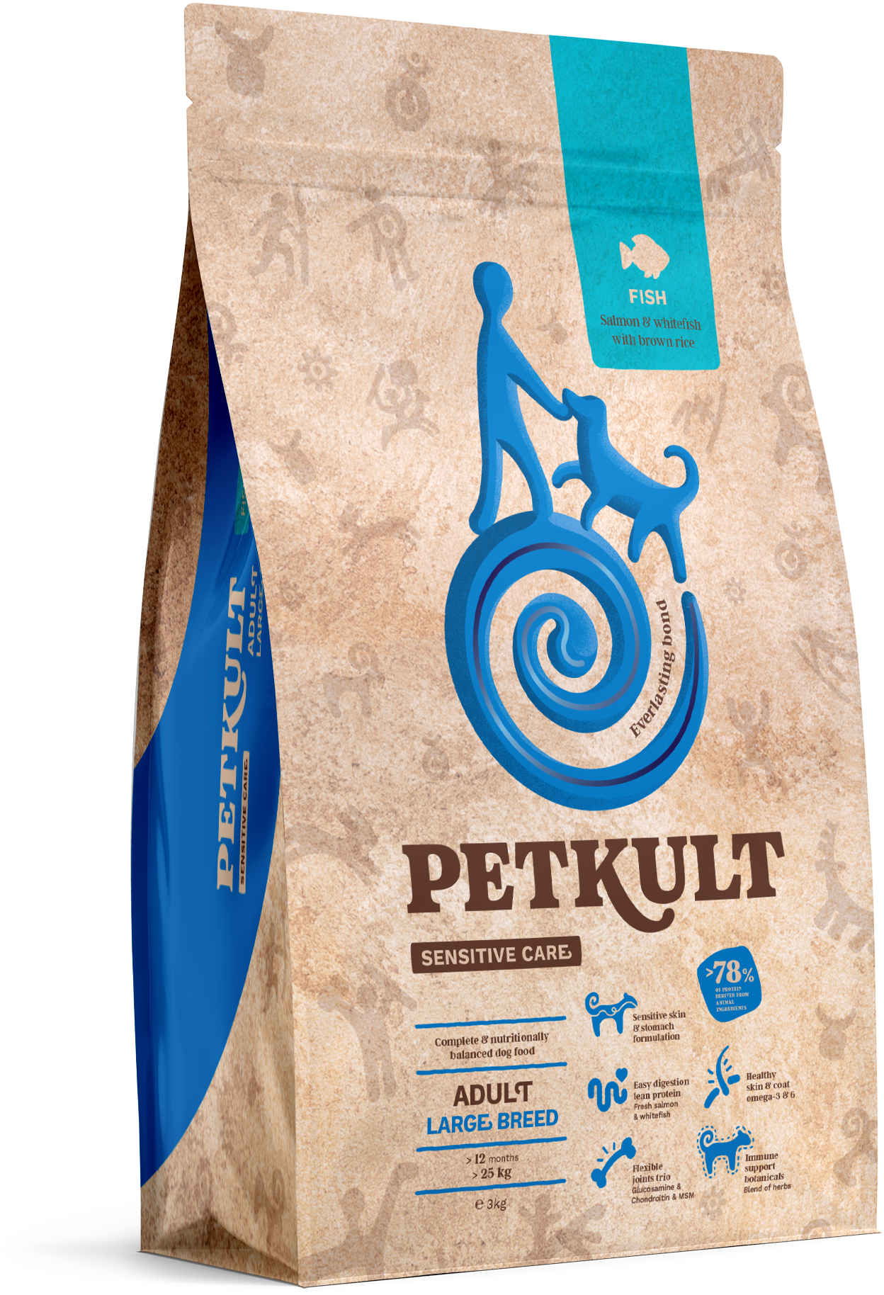 PETKULT Sensitive Adult large, talie mare, Peste 3kg