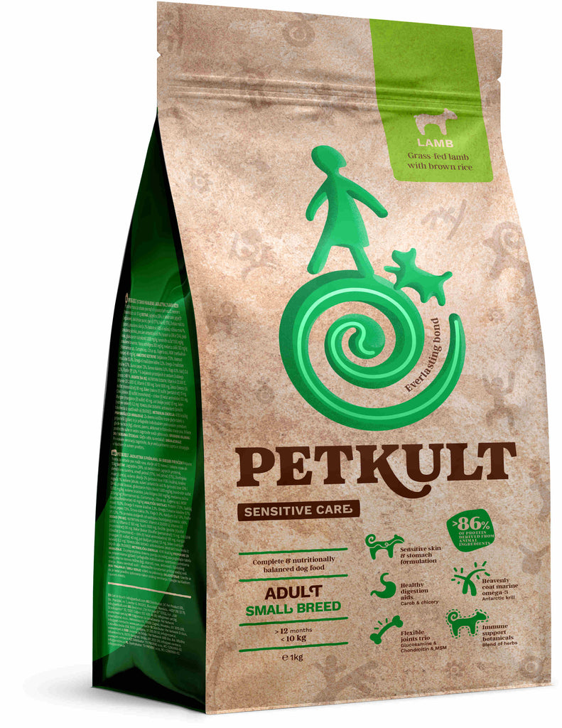 PETKULT Sensitive Adult small, talie mica, Miel si orez 1kg