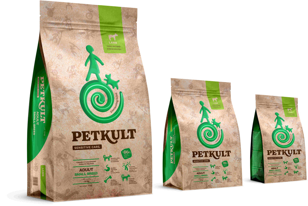 PETKULT Sensitive Adult small, talie mica, Miel si orez