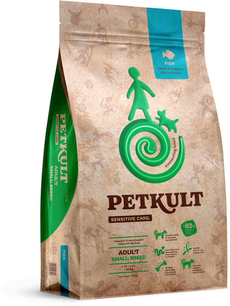 PETKULT Sensitive Adult small, talie mica, Peşte 12kg