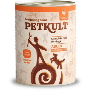PETKULT Sensitive Conserva pentru caini, Curcan si Cartof 800g