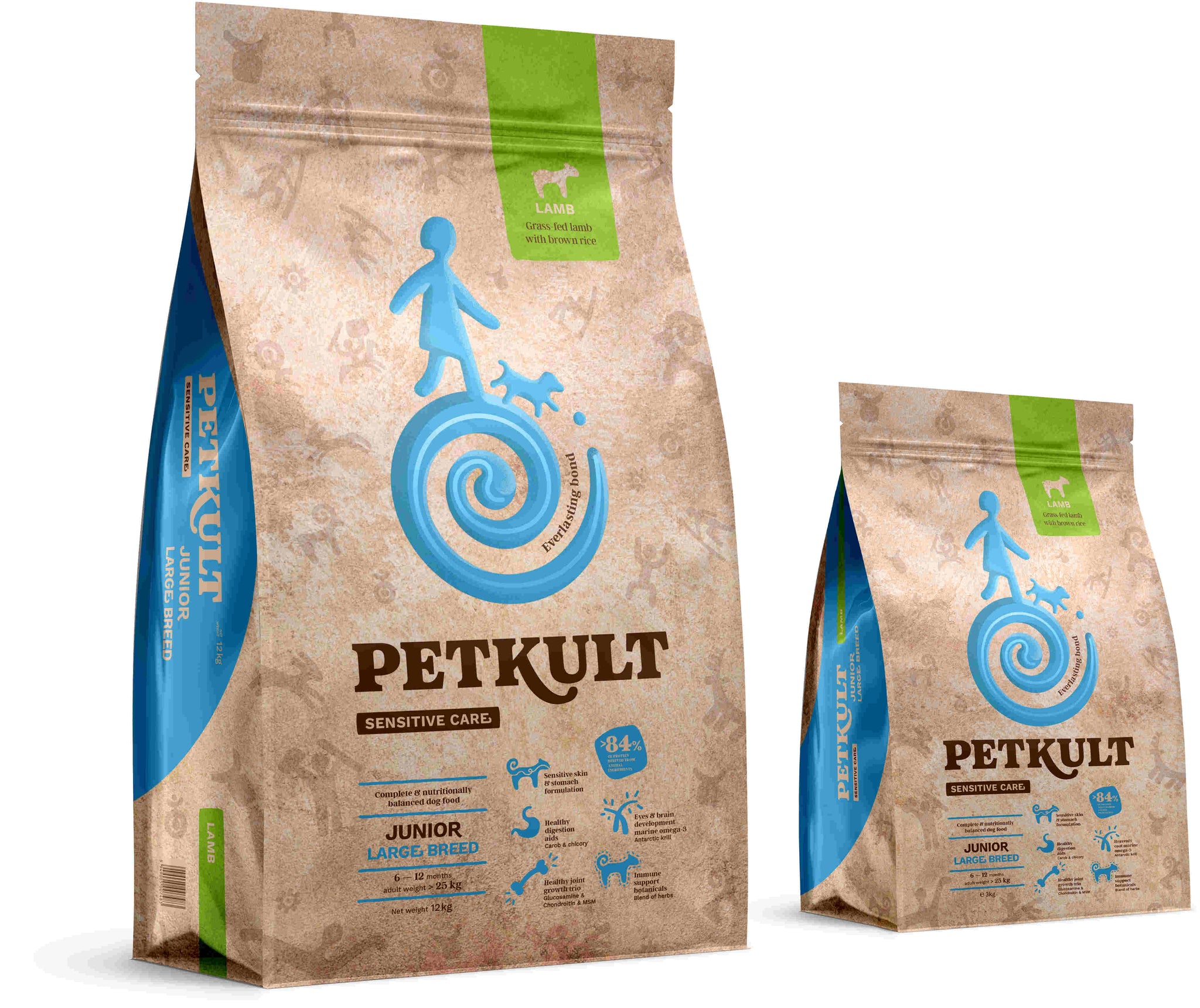 PETKULT Sensitive JUNIOR large, talie mare, Miel şi orez – Maxi-Pet.ro