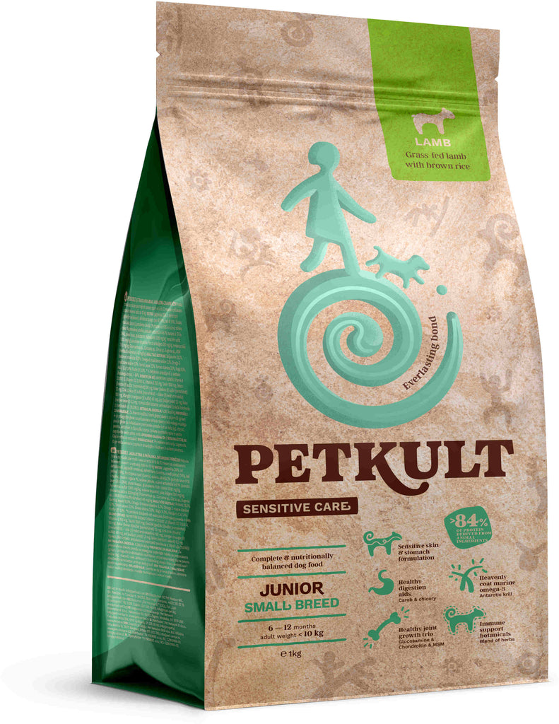 PETKULT Sensitive JUNIOR small, talie mica, Miel si orez 1kg