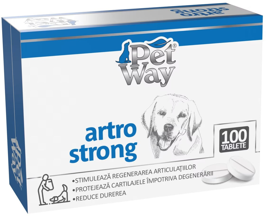 PETWAY Artro Strong Supliment nutritiv pentru caini, 100 tablete
