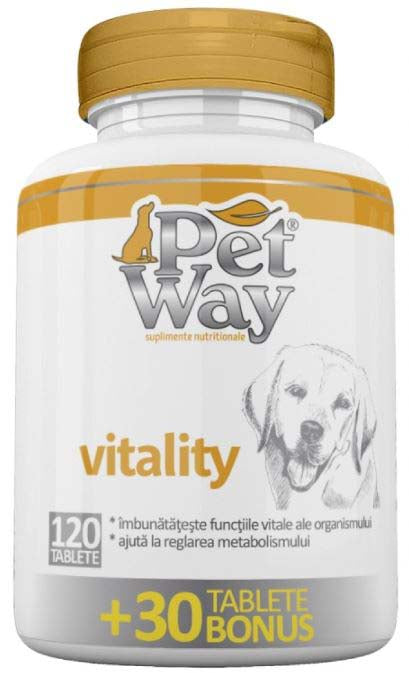 PETWAY Vitality Suplimente nutritive pentru caini 120+30 tablete