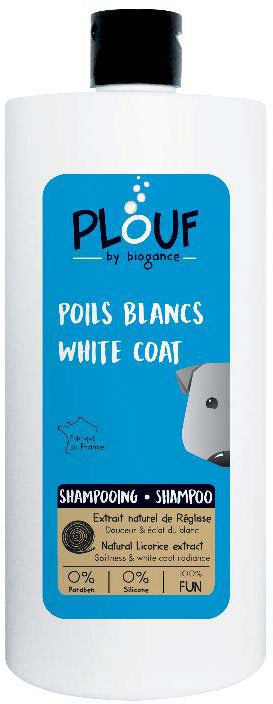 PLOUF Sampon pentru caini cu blana alba White Coat 