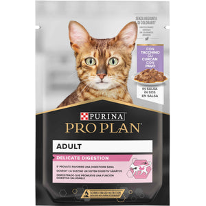 PRO PLAN Delicate - Plic hrana umeda pentru pisici, cu Curcan 85g