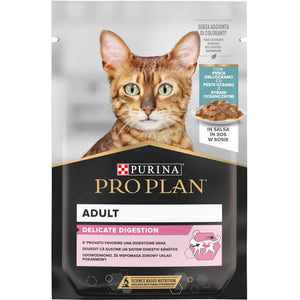PRO PLAN Delicate - Plic hrana umeda pentru pisici, cu Peste Oceanic 85g
