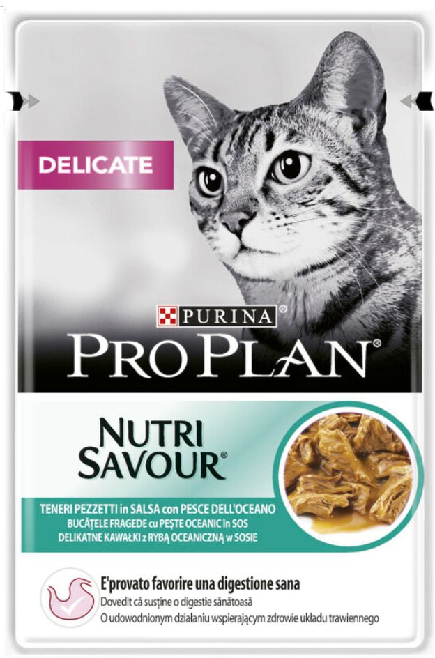 PRO PLAN Delicate Multipack hrană umedă pentru pisici, cu Peşte oceanic - Maxi-Pet.ro