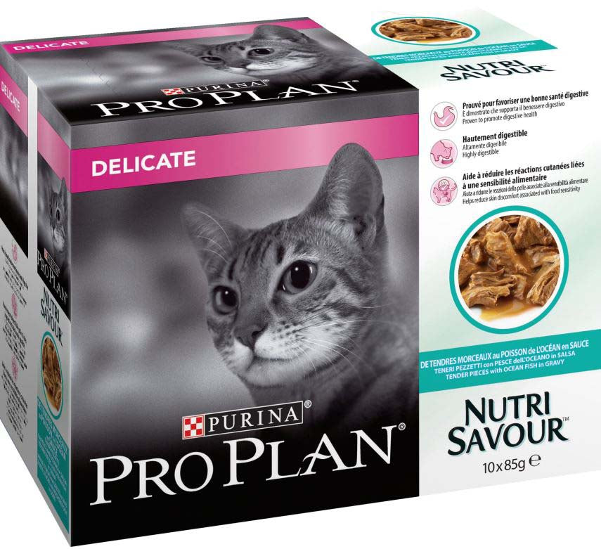 PRO PLAN Delicate Multipack hrană umedă pentru pisici, cu Peşte oceanic - Maxi-Pet.ro