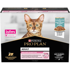 PRO PLAN Delicate Multipack hrana umeda pentru pisici, cu Peste oceanic 10x85g